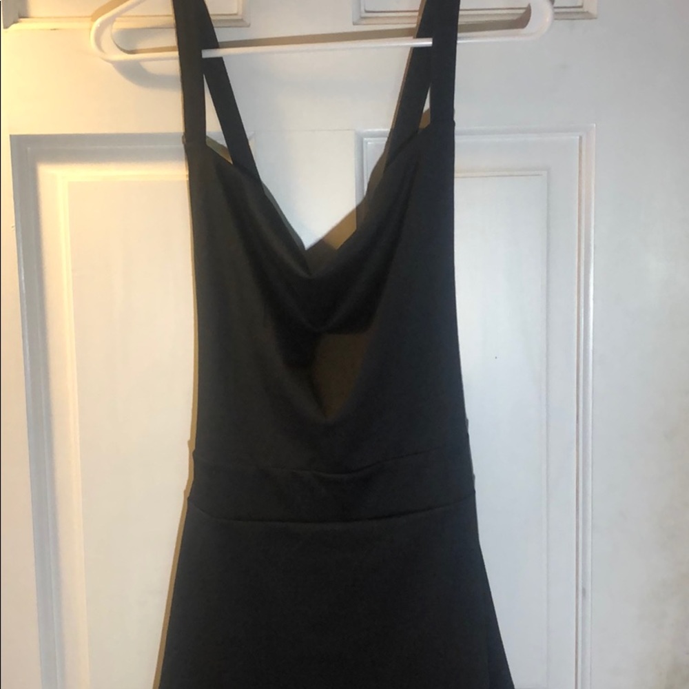 Black pinafore dress